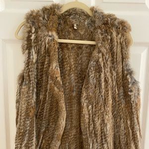 Rabbit fur vest